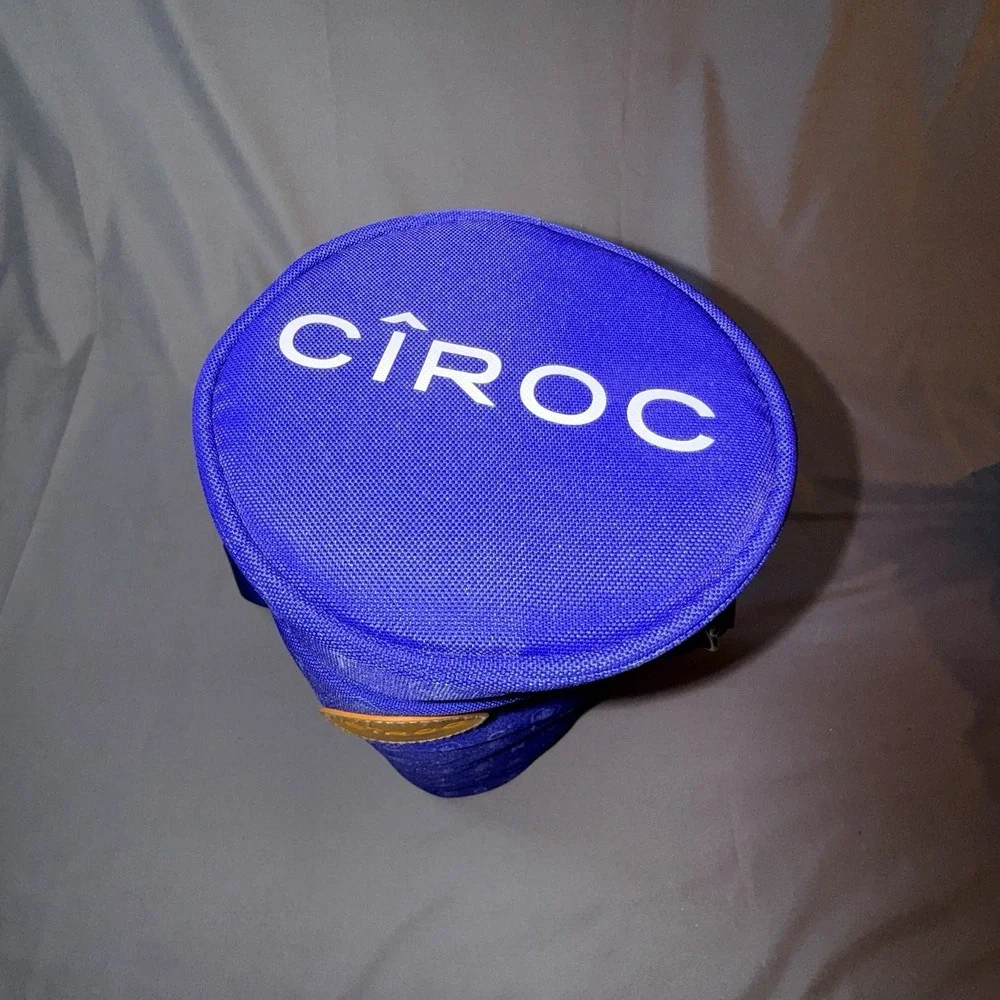 Ciroc Insulated Bottle Carrier Bag Unisex‎ OS Blue Excellent Monogram Logo Zip